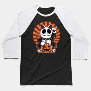 Halloween Neko Baseball T-Shirt